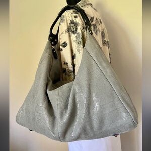 Lola Bernard Modena Croc embossed leather hobo